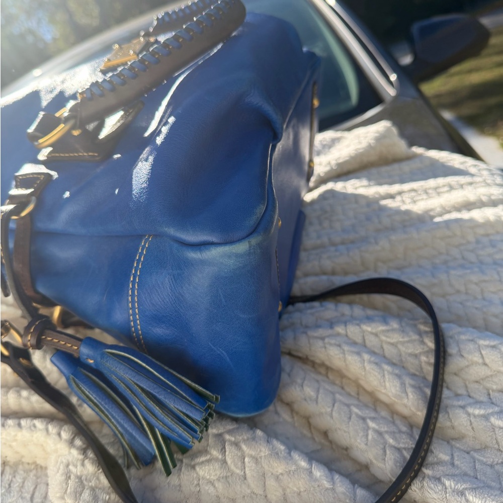Dooney & Bourke Blue Toledo Florentine Satchel - Picture 12 of 16
